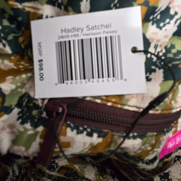 #207 Vera Bradley Hadley Satchel in Heirloom Paisley – NWT – Retired Pattern - Picture 4 of 5